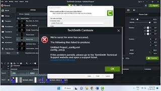 How to Fix Camtasia Error after rendered the video “The following files failed to produce”