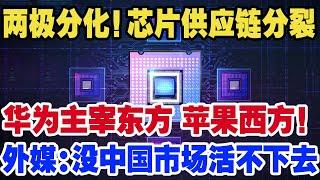 两极分化！芯片供应链分裂，华为主宰东方 苹果西方！外媒：没中国市场活不下去