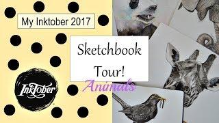 Inktober sketchbook tour 2017 | Animal theme @The Art Hive