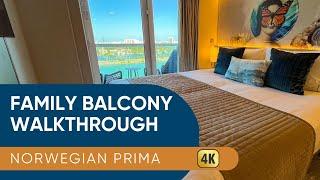 Norwegian Prima Stateroom Tour - Family Balcony