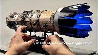 Building a Turbofan Engine Model Kit - 1/10 Full Metal Electric Turbojet Engine Aircraft Model