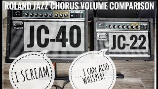 Jazz Chorus Pills: Roland JC-22 and JC-40 Volume Comparison