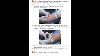 Complete procedure to collect blood by ETS tube