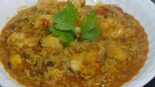 Arroz Meloso Con Pulpo y Gambones 