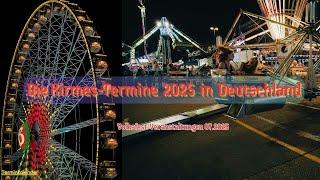 Die Kirmes-Termine 07.2025 in DeutschlandVolksfest Veranstaltungen Terminkalender 2025 Germany