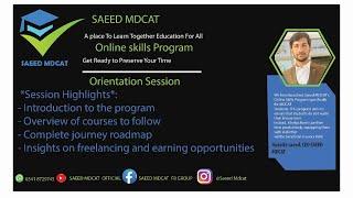 Online Skills Orientation Session by Saeed MDCAT