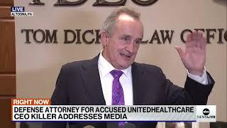 LIVE: Defense attorney for accused UnitedHealthcare CEO killer Luigi Mangione holds news conference