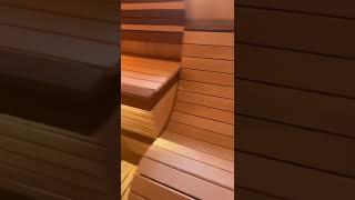 Отделка парной в бане. Вариант исполнения полка - ортопедический
