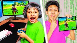 CONTROLLING my Little Brother's PC while He Plays Fortnite! (HACKED)