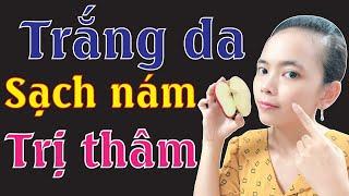 MẶT NẠ TRẮNG DA, TRỊ NÁM, THÂM MỤN AN TOÀN VỚI CÔNG THỨC LÀM MẶT NẠ TÁO ( rất ít người biết)