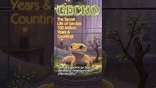 Geckos: From Dinosaurs to Pets in 30 Seconds!  #gecko #exoticpets #viralshorts  #geckohistory