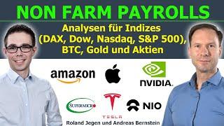 US-Arbeitsmarktdaten (NFP) im Fokus. DAX, Dow, BTC & die Aktien der Woche mit VW, Tesla, Nvidia & Co