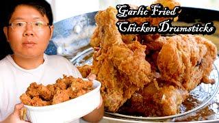 How Chinese Chef Cooks Garlic Fried Chicken Drumsticks