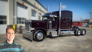 Legendary Purple with Black Cherry Painted Frame 2021 Peterbilt 389 Custom