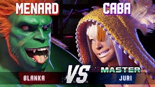 SF6 ▰ MENARD (Blanka) vs CABA (Juri) ▰ High Level Gameplay