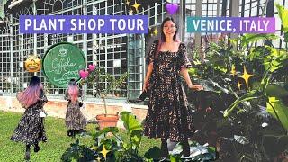 VENICE ITALY PLANT SHOP TOUR!  Serra Dei Giardini houseplant store + cafe in a greenhouse 