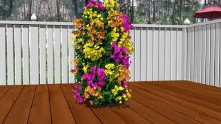 Flower Tower Free Standing 86cm - Black