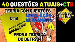 SIMULADO DETRAN ONLINE│40 QUESTÕES ATUAIS COM DICAS ESPECIAIS+CTB  CAP  2