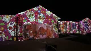 3 Projector Setup - Halloween House Projection Mapping Display Example