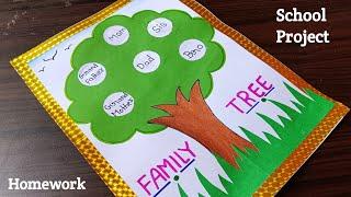 Family Tree School Project / How to Make Family Tree / Family Tree Model / Family Tree Drawing Easy