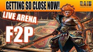 200 AWAY FROM GOLD 4! LIVE ARENA F2P! Raid: Shadow Legends