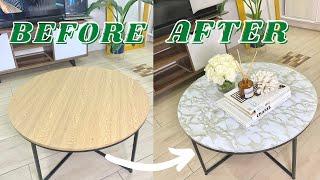 Under R200 Coffee Table Makeover;Quick,Simple, Detailed At Home DIY Marble Finish | Sabelo Hadebe