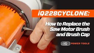 iQ228CYCLONE: How to Replace the Saw Motor Brush and Brush Cap, 120V