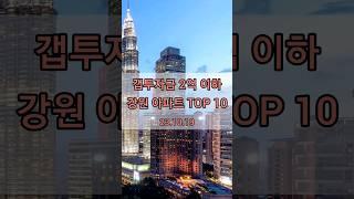 강원도 갭투자 2억 이하 아파트 Top 10  (2023.10.19)