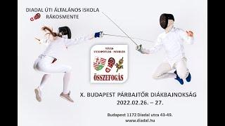 Diadal17 - Budapest és Környéke Párbajtőr Diákbajnokság - szombat (2022.02.26.)