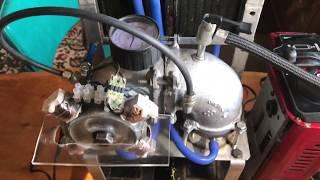 camping generator from scrap . Stirling engine 60psi helium. The T.K double action engine .