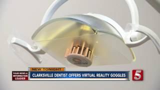 Clarksville Dentist Using Virtual Reality Goggles On Patients