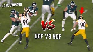 T.J Watt vs Lane Johnson *FULL MATCHUP*| Steelers vs Eagles