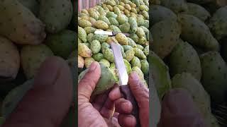 how to peel prickly pears/ cactus fruit