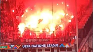 Corteo & Pyro Bosnia Fans at Eindhoven | UEFA Nations League Netherlands vs Bosnia Herzegovina