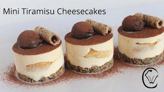 BEST Mini Tiramisu Cheesecakes Topped with Dark Chocolate Ganache Truffles Easy Make Ahead Dessert