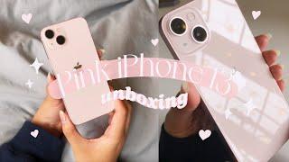  iphone 13 aesthetic unboxing  [ pink + 256gb ] 