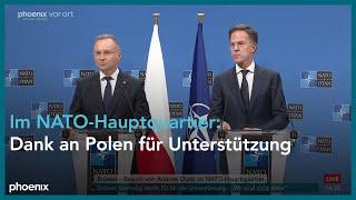 Pressekonferenz von Mark Rutte und Andrzej Duda am 06.03.2025