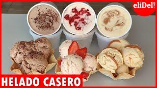 HELADOS caseros 3 INGREDIENTES en 5 MINUTOS Cremosos 3 SABORES para VENDER