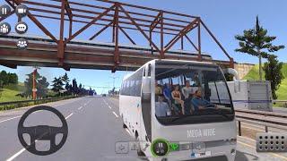 Part 2 rainy driving bus simulator relaxing driving realistic game