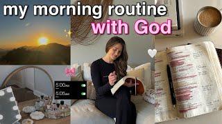 5AM MORNING ROUTINE WITH GOD  holy girl habits for a productive day