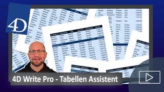 Let's Talk About: 4D Write Pro Tabellen Assistent