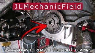 2 Way's to remove your pilot bearing. @JLMechanicField #Garage #Mechanic #Cars