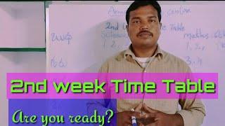 2nd Week Time Table|@Anusha study Centre