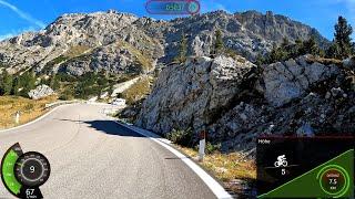 60 Minute Uphill Indoor Cycling Passo di Valparola Dolomites Italy Garmin 4K Video