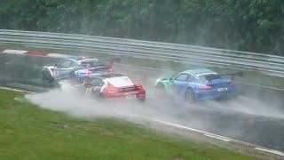 2021 Nürburgring 24h RAIN CHAOS & Crash Lamborghini Huracan | ADAC Total Nordschleife