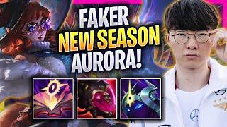 FAKER TRIES AURORA IN THE NEW NOXUS SEASON! - T1 Faker Plays Aurora MID vs Akali! | Season 2025