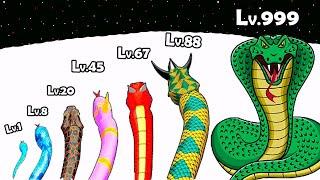 Snake Run Evolution - Snake Size Evolve Max Level Up | All Snakes