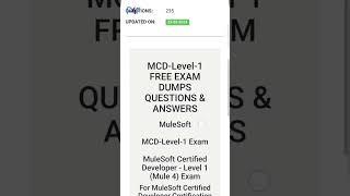 MCD-LEVEL-1 Exam PDF Questions | MuleSoft Certified Developer - Level 1 (Mule 4) Exam | Pass4future