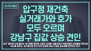 압구정 재건축. 실거래가와 호가 모두 오르며 강남구 집값 상승 견인 - 압구정부동산