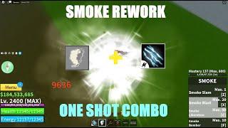 (Smoke Very OP!) | Rework Smoke One Shot Combo + Bounty Hunt | Blox Fruits 17.3 | GL ROBLOX